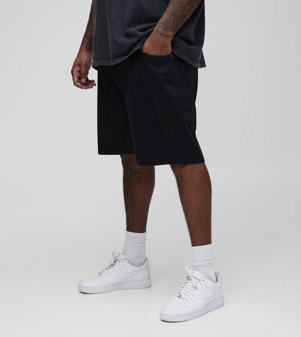 Plus & Tall Slim Fit Rigid Denim Shorts