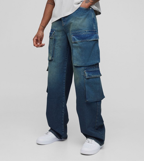 Tall Bellow Cargo Pocket Relaxed Fit Jeans