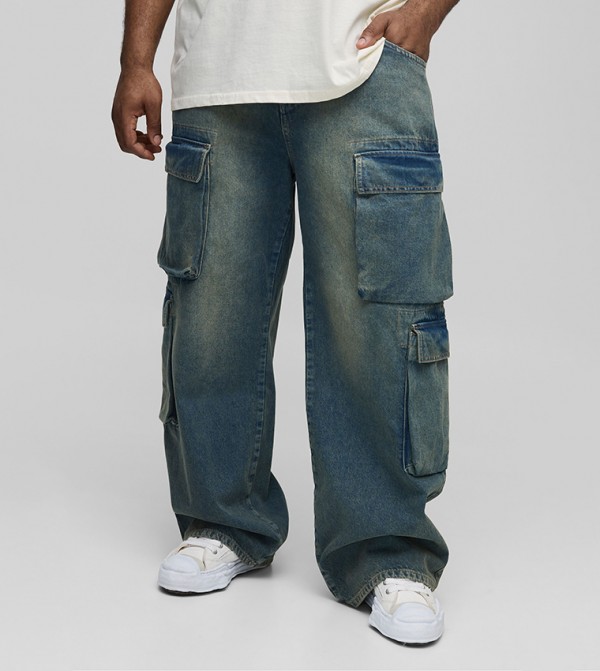 Plus & Tall Bellow Cargo Pocket Relaxed Fit Jeans