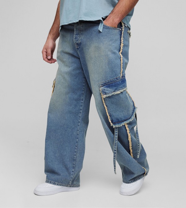 Plus & Tall Cargo Pocket Relaxed Fit Jeans