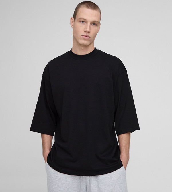 Solid Crew Neck Oversized T-Shirt