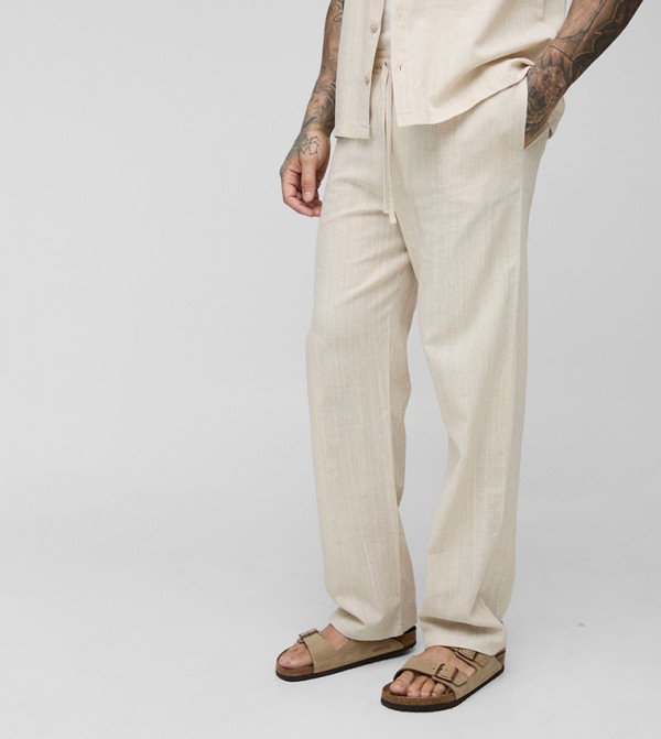 Tall Linen Relaxed Fit Trousers