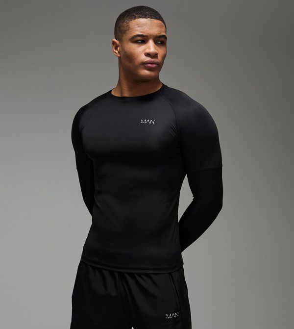 Long Sleeves Muscle Fit Mesh T-Shirt