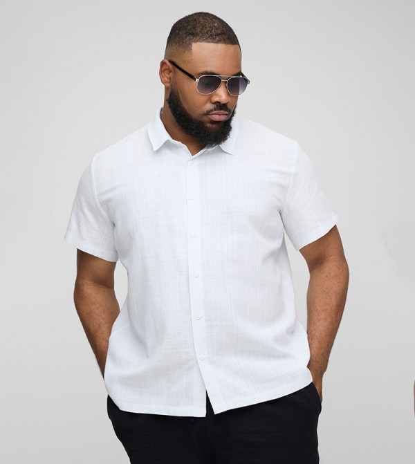 Linen Short Sleeves Oversized Shirt