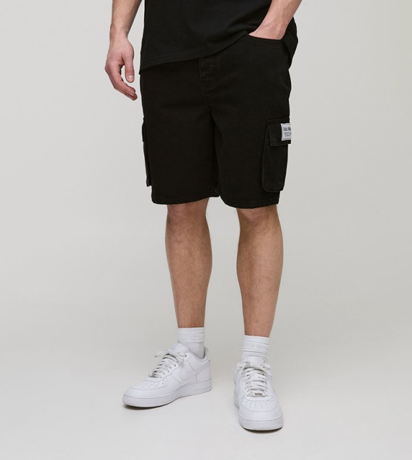 Plus & Tall Relaxed Fit Denim Cargo Shorts