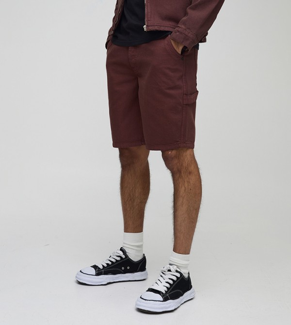 Relaxed Fit Twill Worker Shorts