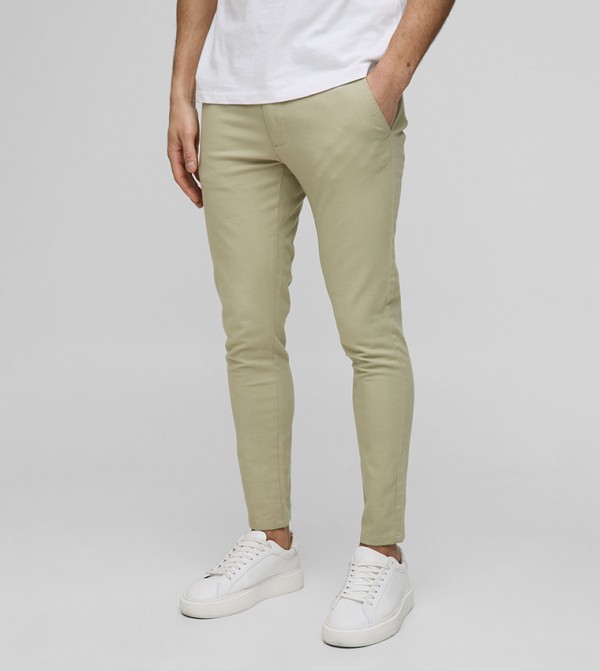 Fixed Waist Skinny Fit Chino Trousers