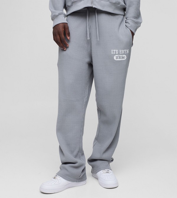 Straight Leg Waffle Sweatpants