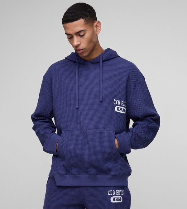 Printed Long Sleeves Oversized Hoodie
