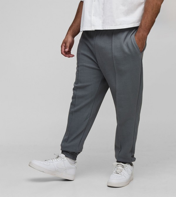 Jacquard Regular Pin Tuck Joggers