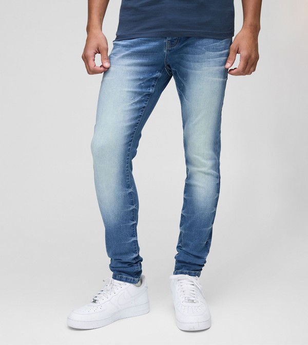Stretch Extreme Washed Skinny Fit Jeans