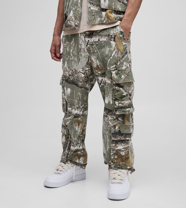 بنطال كارغو مريح بجيب 