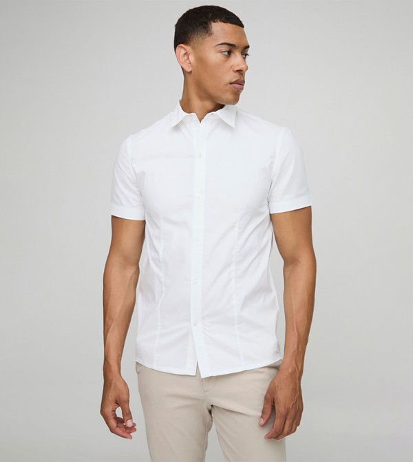 Solid Short Sleeves Casual Shirt