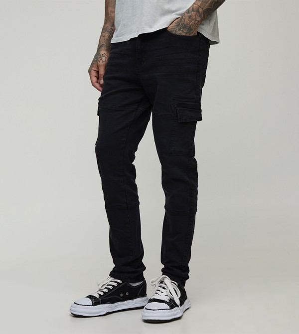Tall Seam Detail Cargo Slim Fit Jeans