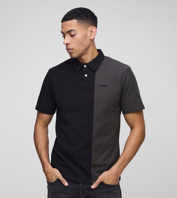 Slim Fit Pique Color Block Polo T-Shirt