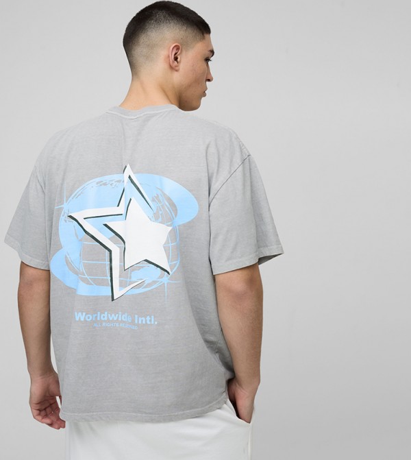 Official Globe Star Printed Oversized T-Shirt