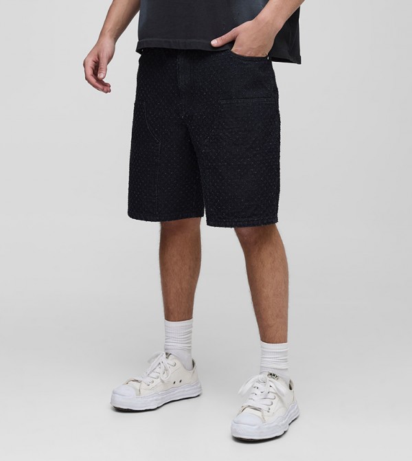 Relaxed Fit Rigid Carpenter Denim Shorts