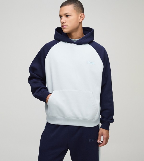 Color Block Long Sleeves Oversized Hoodie