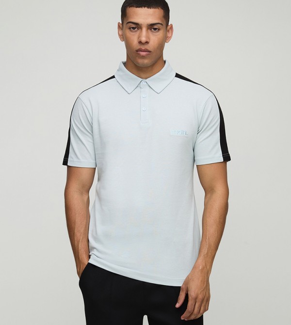 Color Block Slim Fit Pique Polo T-Shirt