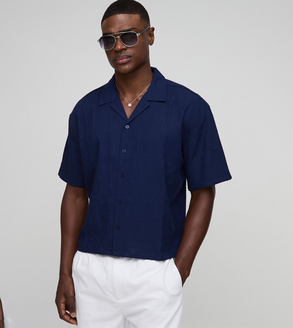 Linen Short Sleeves Oversized Shirt