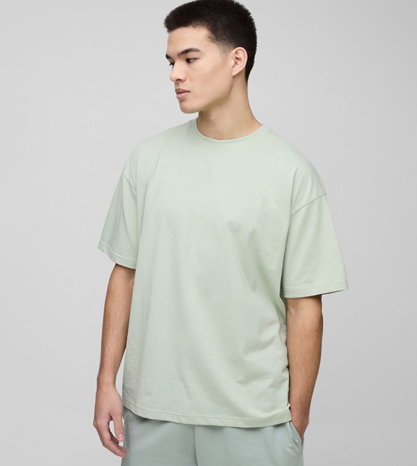 Solid Crew Neck Oversized T-Shirt