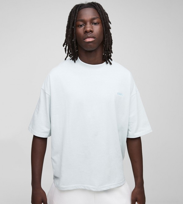 Solid Oversized Crew Neck T-Shirt