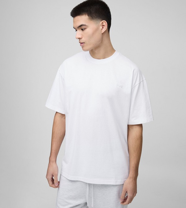Solid Crew Neck Oversized T-Shirt