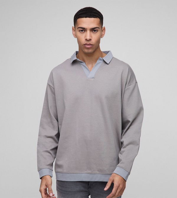 Contrast Interlock Rugby T-Shirt
