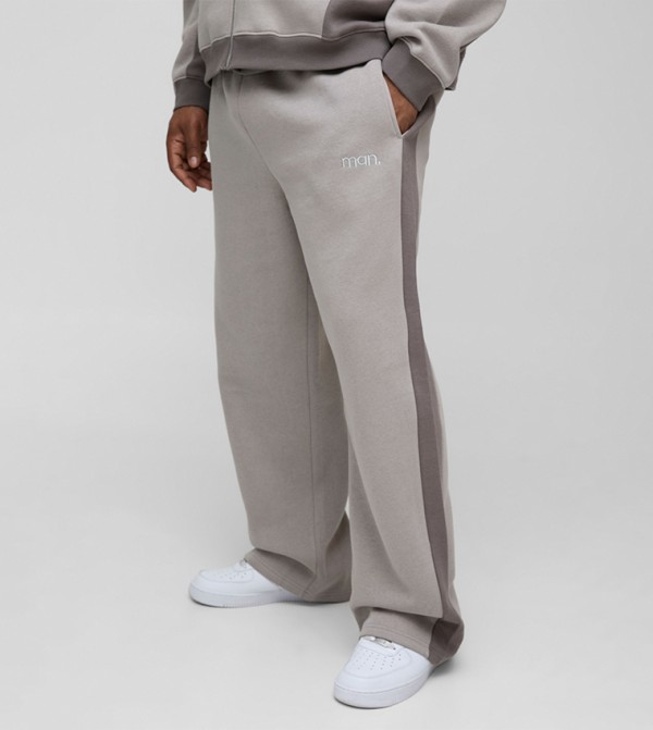 Plus & Tall Relaxed Fit Panel Detail Sweatpants