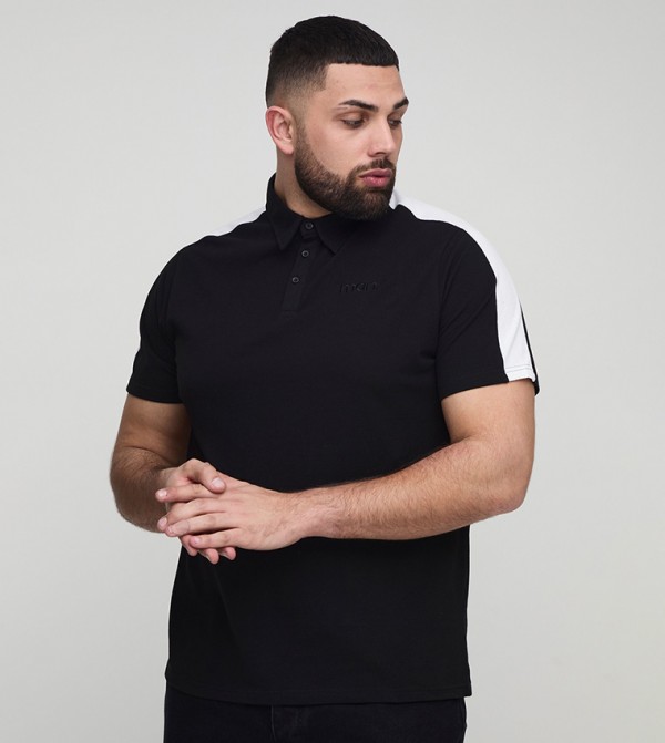 Pique Color Block Oversized Polo T-Shirt