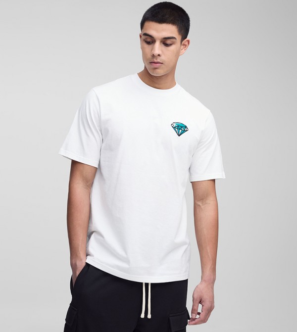 Plus & Tall Diamond Embroidered T-Shirt