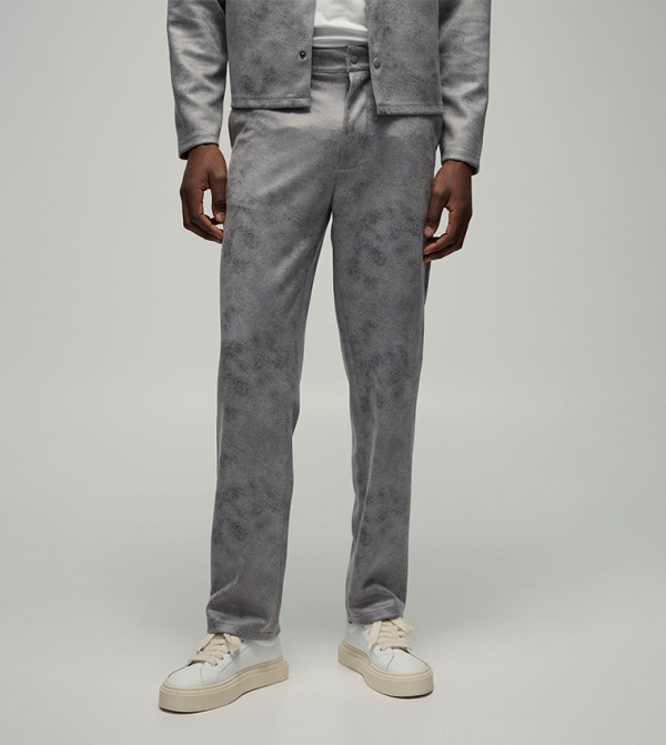 Antique Suedette Straight Fit Trousers