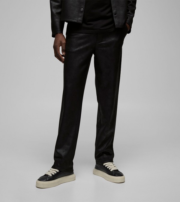 Antique Suedette Straight Fit Trousers