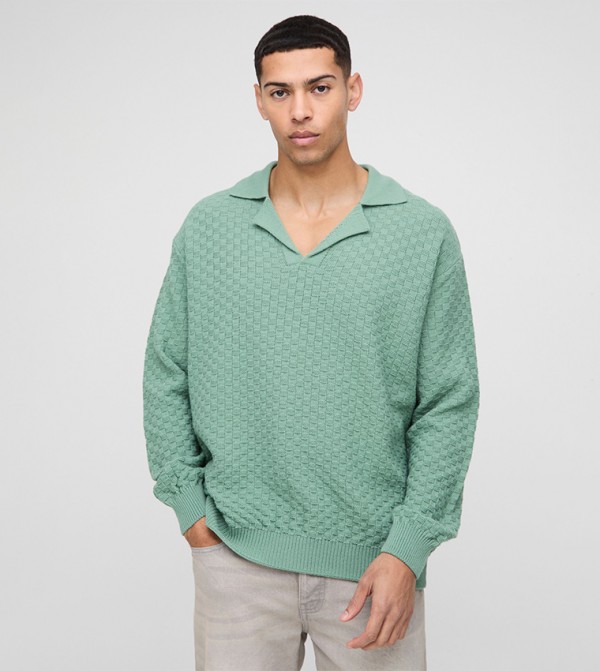 Basket Knitted Oversized Sweater