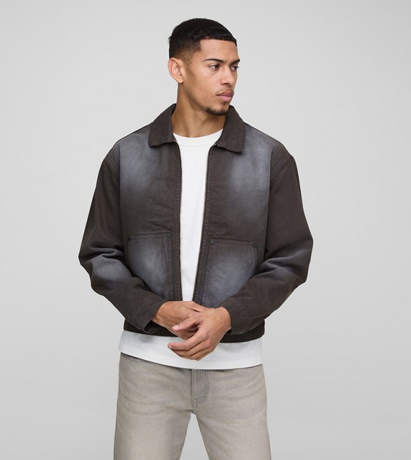 Carpenter Washed Harrington Denim Jacket