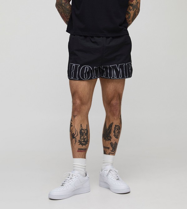 Printed Nylon Fighter Shorts