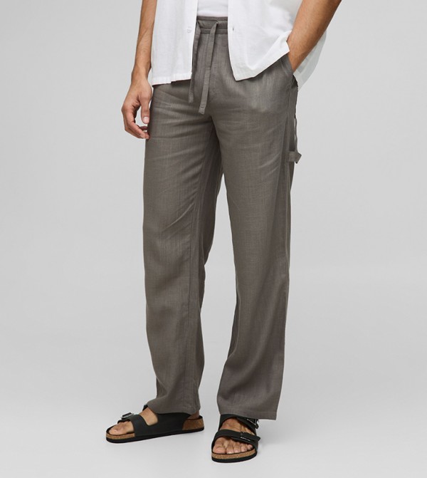 Relaxed Fit Carpenter Linen Blend Trousers