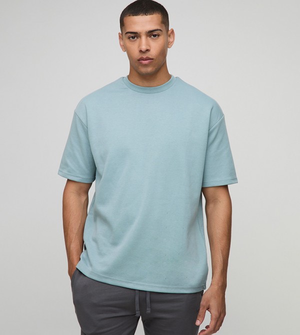 Solid Interlock Oversized T-Shirt