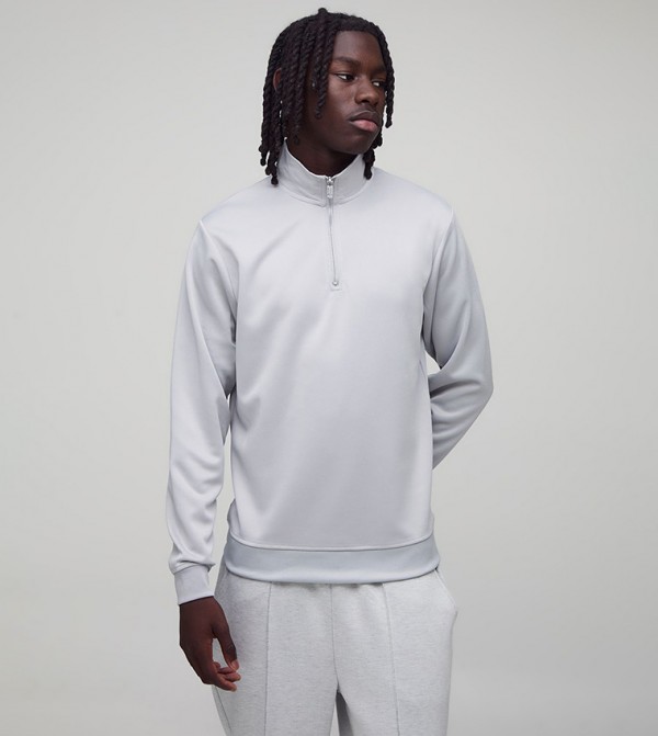 Interlock Funnel Neck Sweatshirt