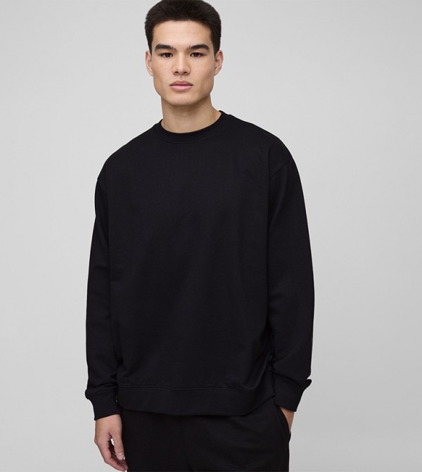 Solid Long Sleeves Oversized Sweatshirt