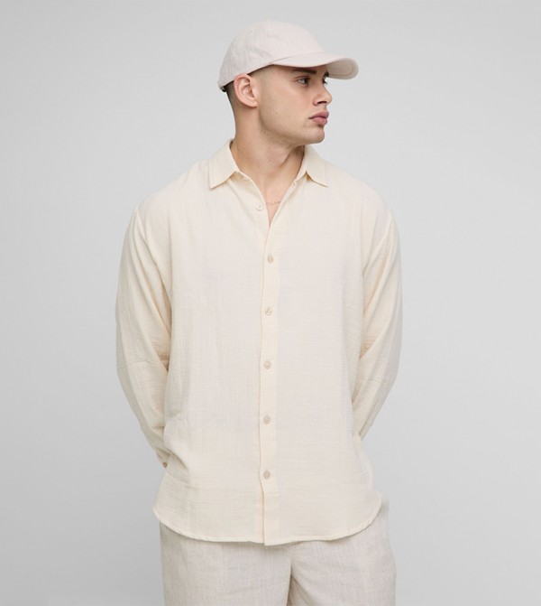 Cheesecloth Long Sleeves Oversized Shirt
