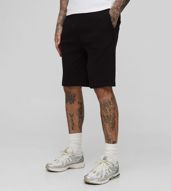 Plus & Tall Loose Fit Rib Jersey Shorts