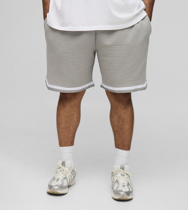 Plus & Tall Relaxed Waffle Basketball Jersey Shorts