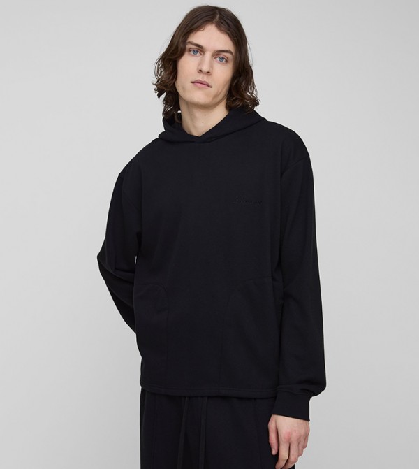 Tall Tonal Embroidered Welt Pocked Hoodie