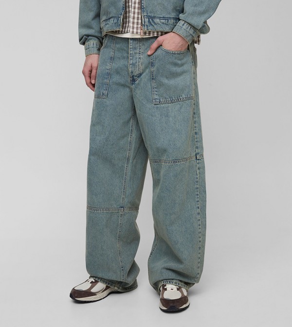 Tall Vintage Debossed Pocket Baggy Fit Jeans