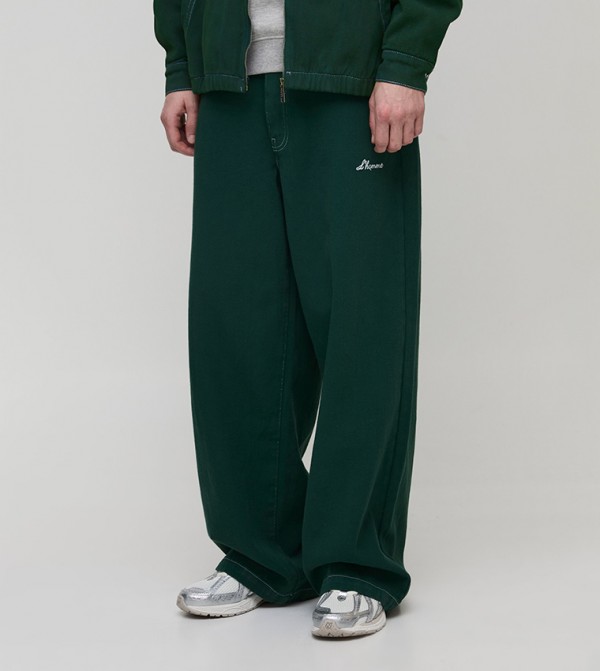 Tall L'Homme Contrast Stitch Baggy Fit Trousers