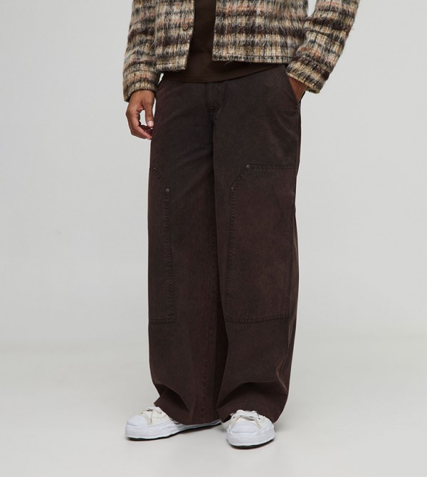 Baggy Fit Washed Carpenter Trousers