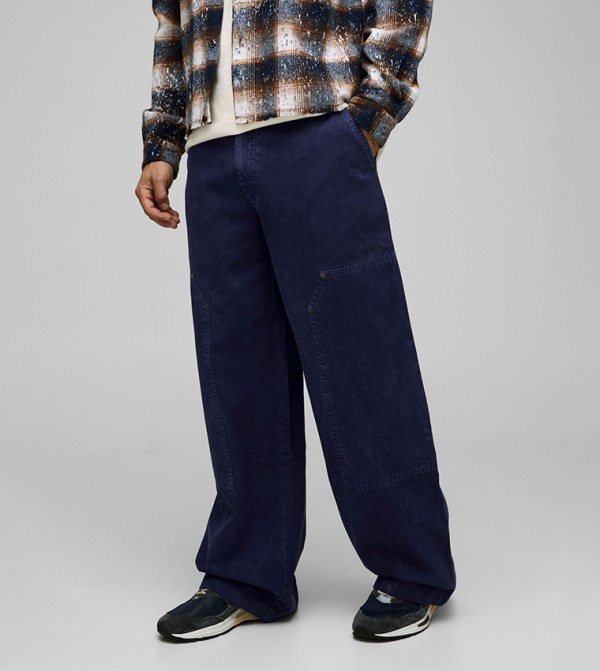 Washed Carpenter Baggy Fit Jeans