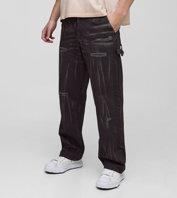 Mid Rise Relaxed Fit Cargo Trousers