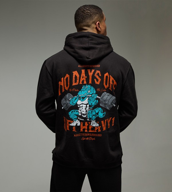 Printed Long Sleeves Oversized Hoodie